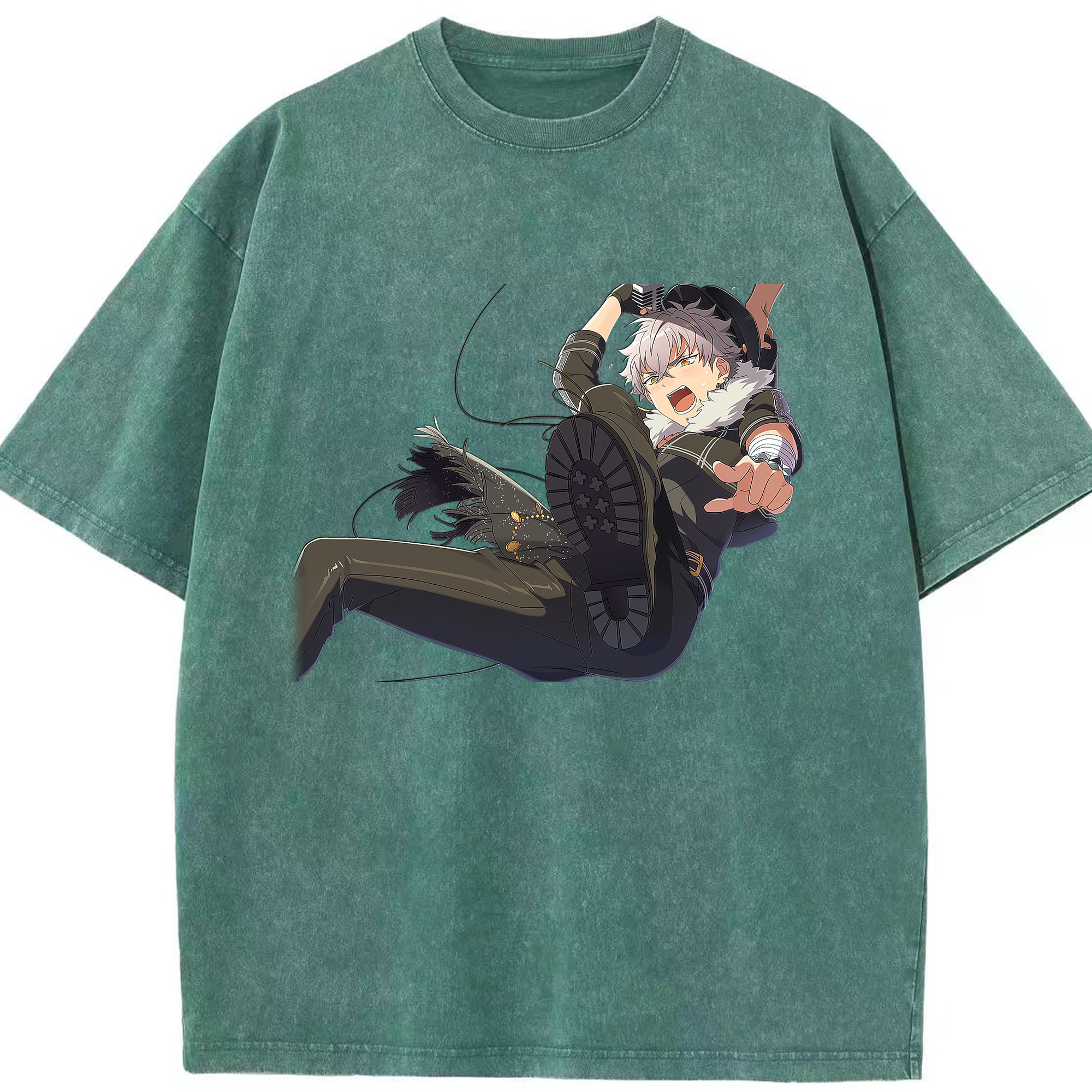 （画像用） あんさんぶるスターズ! Ensemble Stars 綿100% ヴィンテージ風 半袖Tシャツ（フロントプリント）